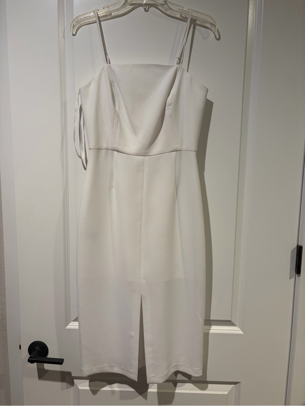 BCBGeneration White Midi Dress with Cowl Neck